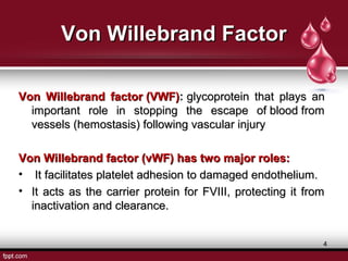 Von Willebrand Disease | PPT