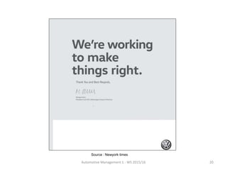 Automotive Management 1 - WS 2015/16 20
Source : Newyork times
 