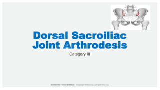 Dorsal Sacroiliac
Joint Arthrodesis
Category III
 