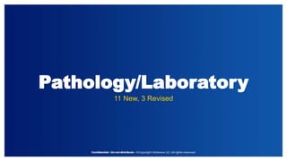 Pathology/Laboratory
11 New, 3 Revised
 