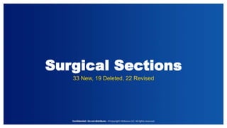 Surgical Sections
33 New, 19 Deleted, 22 Revised
 