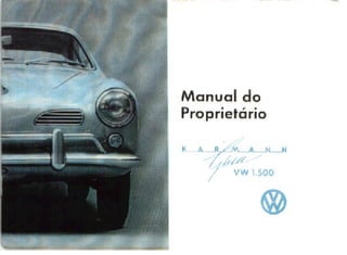 Vw fusca manual proprietario Karmann Ghia 1967