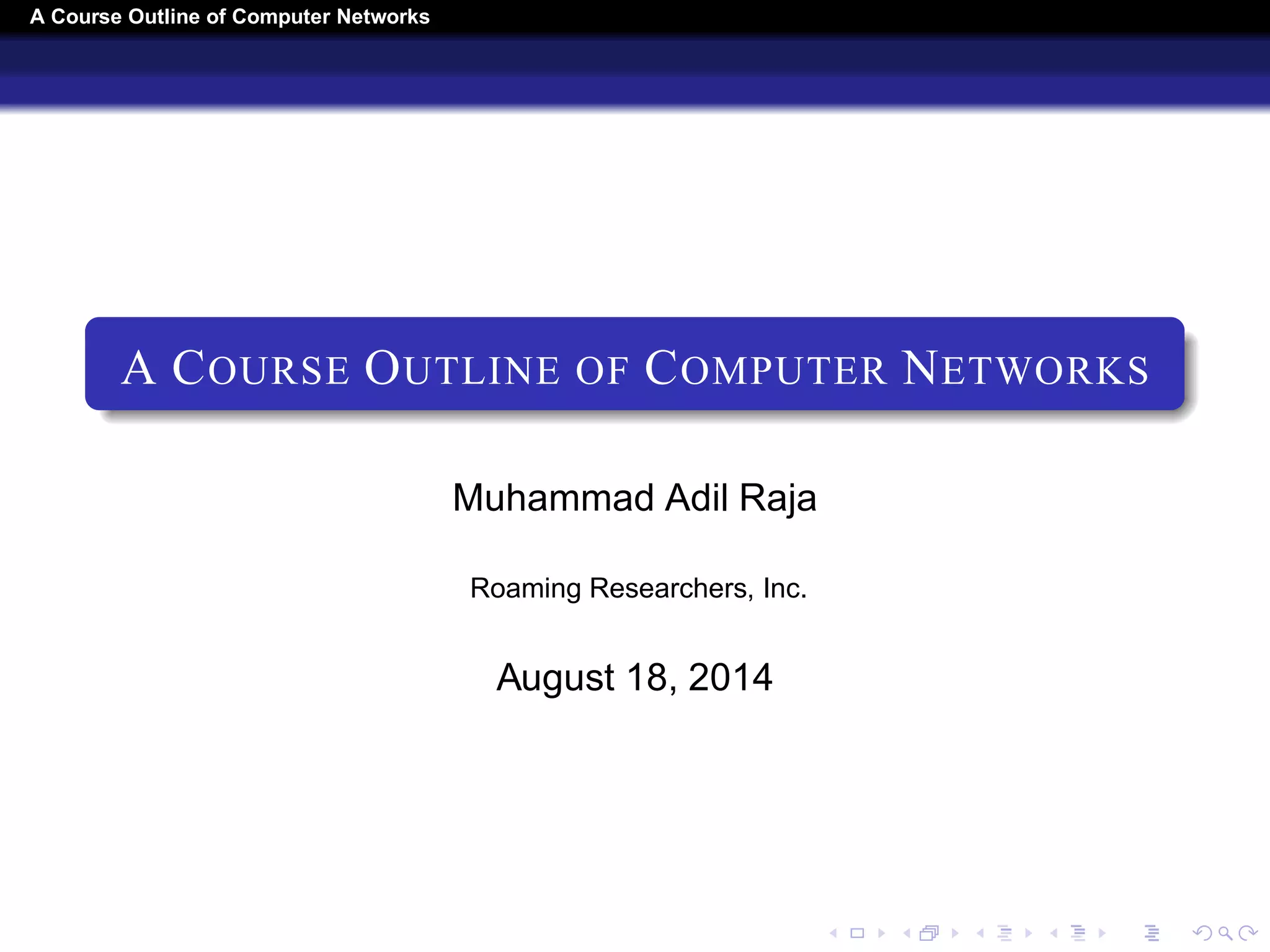A Course Outline About Computer Networks | PPT