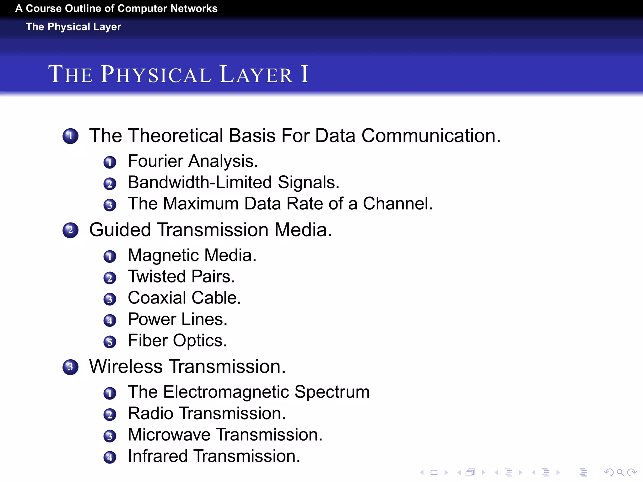 A Course Outline About Computer Networks 
Introduction 
INTRODUCTION III 
1 Who’s Who in the Telecommunications World. 
2 Who’s Who in the International Standards World. 
3 Who’s Who in the Internet Standards World. 
7 Metric Units. 
 