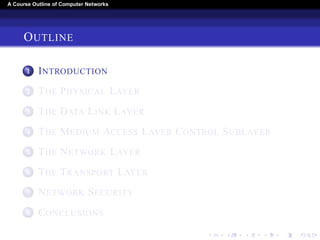 A Course Outline About Computer Networks | PPT