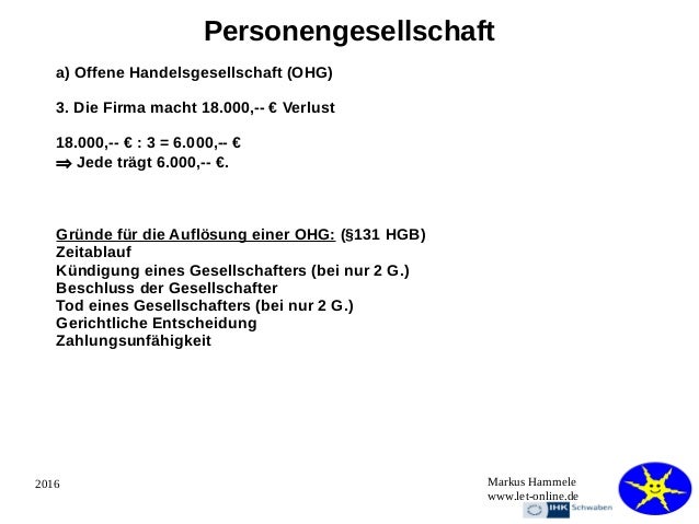 Entscheidungsbefugnis ohg Entscheidungsbefugnis ohg