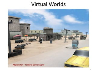 Virtual Worlds
Afghanistan – Forterra Game Engine
19
 