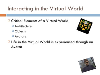 Working and Learning in Virtual Worlds - Day 1 | PPT | Free Download