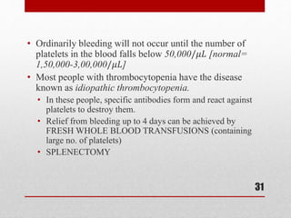 Blood, coagulation of blood & bleeding disorders | PPTX