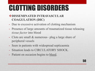 Blood, coagulation of blood & bleeding disorders | PPTX
