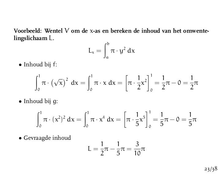 Wiskunde B Formules Formule Wiskunde B Formules Formule