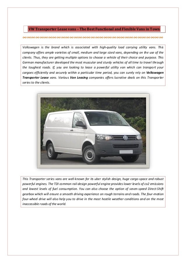 best van lease
