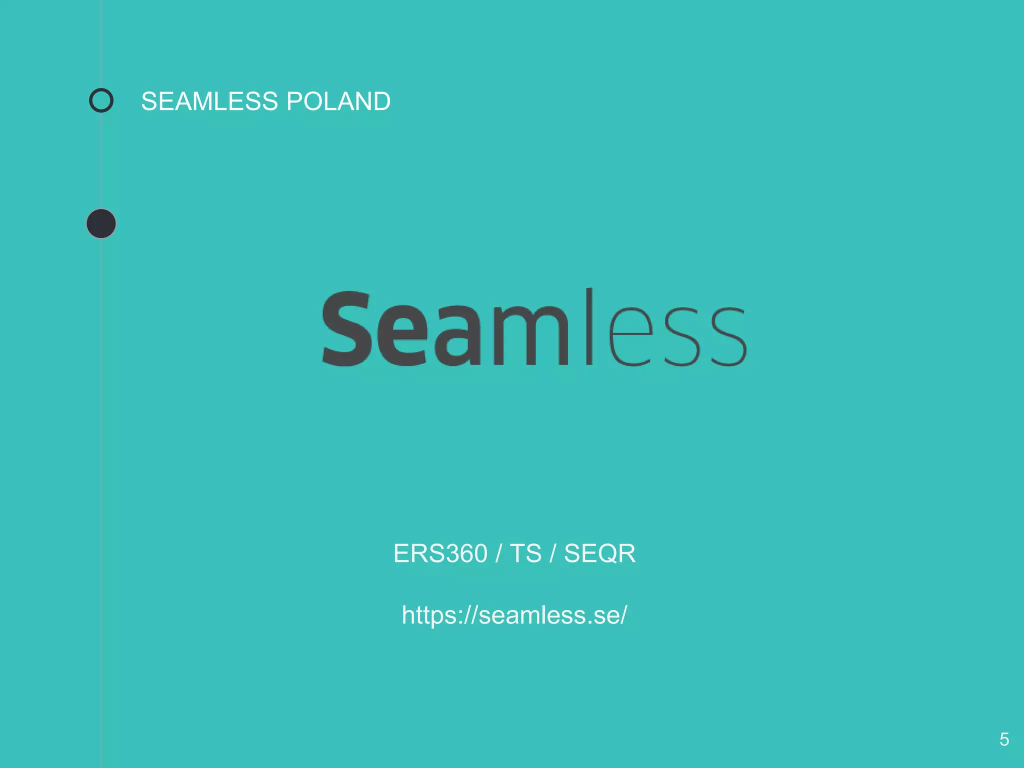 ERS360 / TS / SEQR
https://seamless.se/
SEAMLESS POLAND
5
 