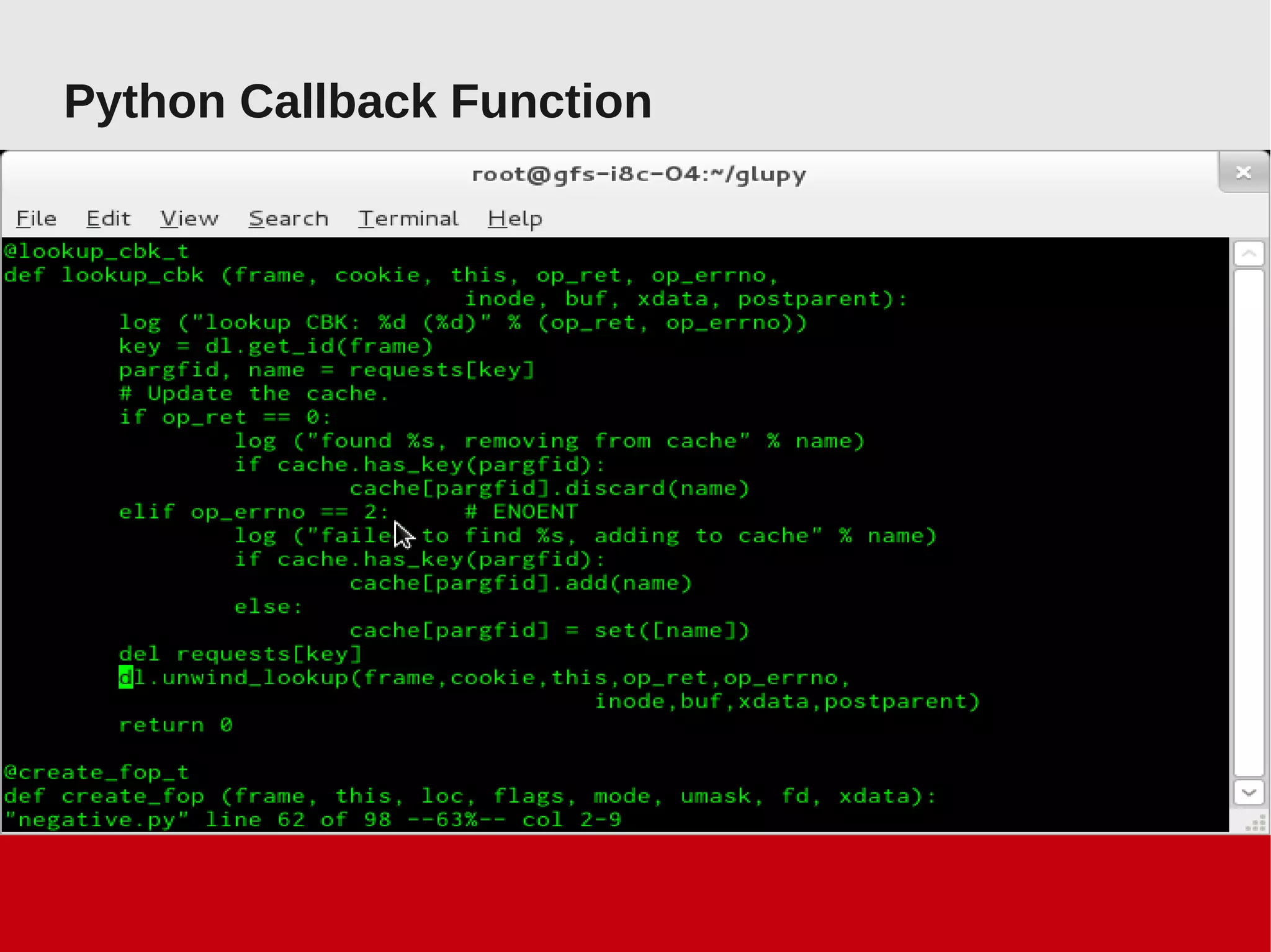 Python Callback Function
 