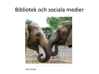 http://www.flickr.com/photos/47968145@N00/325235488
Växjö 101130
Bibliotek och sociala medier
 