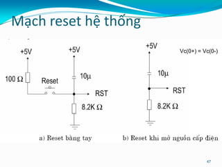 Mạch reset hệ thống
47
Vc(0+) = Vc(0-)
 