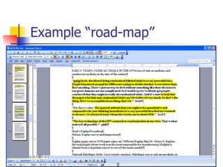Example “road-map” 
 
