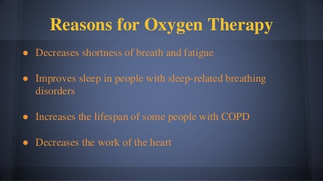 Lecture 6: Oxygen Therapy