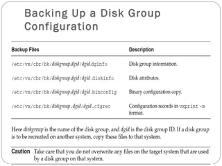 Backing Up a Disk Group
Configuration
 