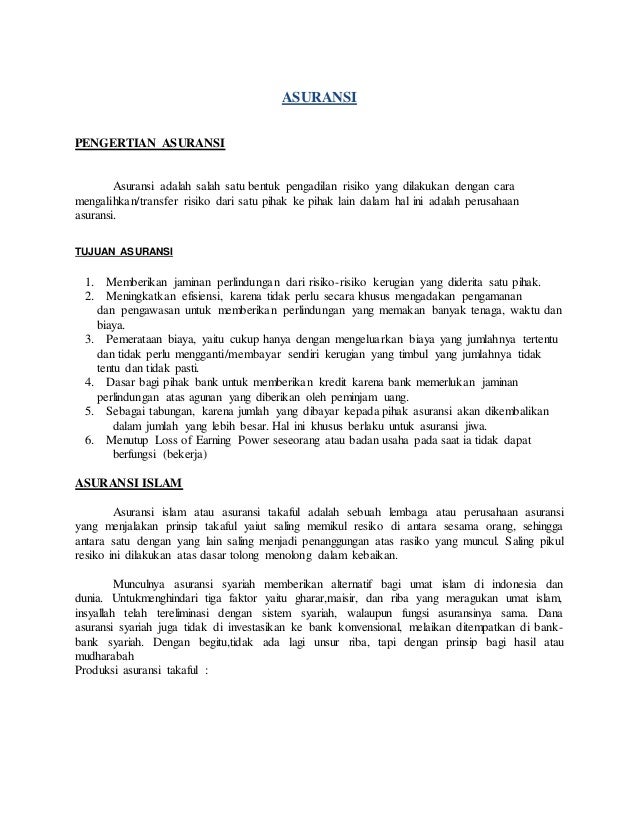 Riba Bank Dan Asuransi Dalam Pandangan Islam Dialog Ilmu