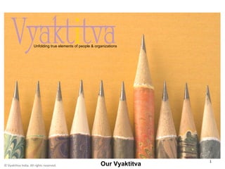 Our Vyaktitva Unfolding true elements of people & organizations 
