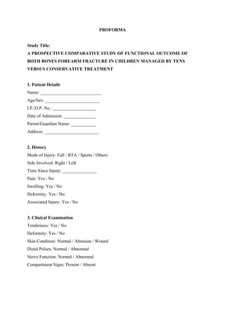 Comparative Study of Pediatric Forearm Fracture Treatments: TENS vs ...