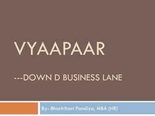 Vyapaar...Down d business lane..(Business Quiz)