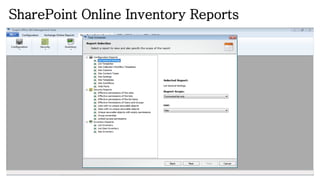 SharePoint Online Inventory Reports
 