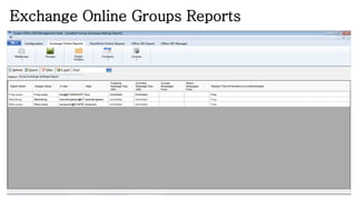 Exchange Online Groups Reports
 