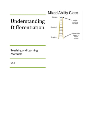 Understanding
Differentiation
Teaching and Learning
Materials
VP-8
 