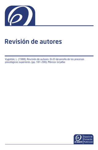Vygotski revision de autores (pp. 181 200)