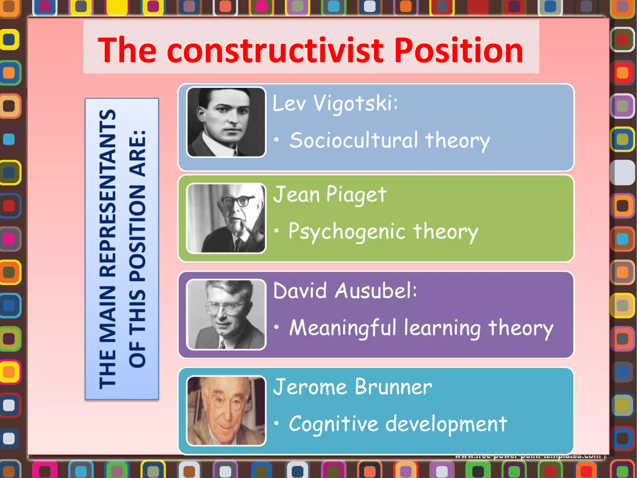 The constructivist Position

 