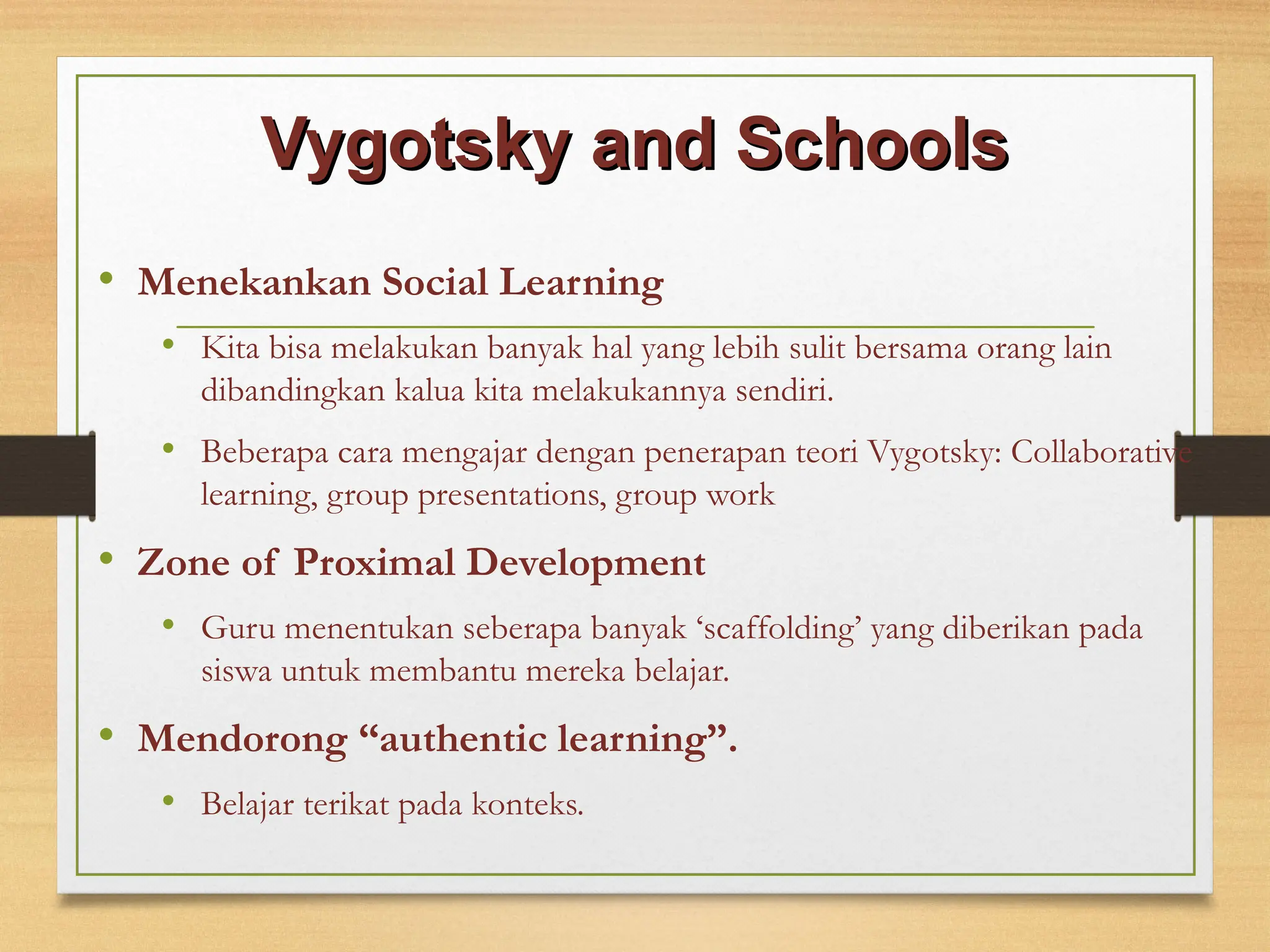 Vygotsky - Theory of Cognitive Development | PPT