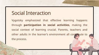 Vygotsky s Sociocultural Theory of Cognitive Development PPT