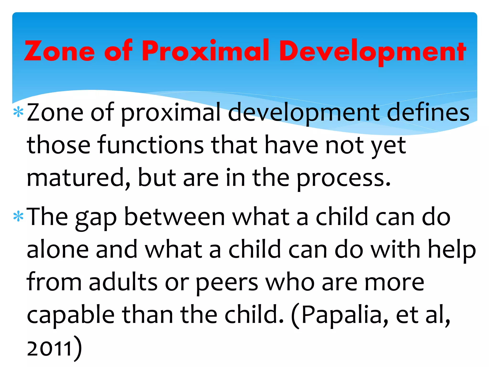 Vygotsky's Sociocultural Theory of Development | PPTX