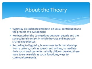 Vygotsky's sociocultural theory ppt hotsell