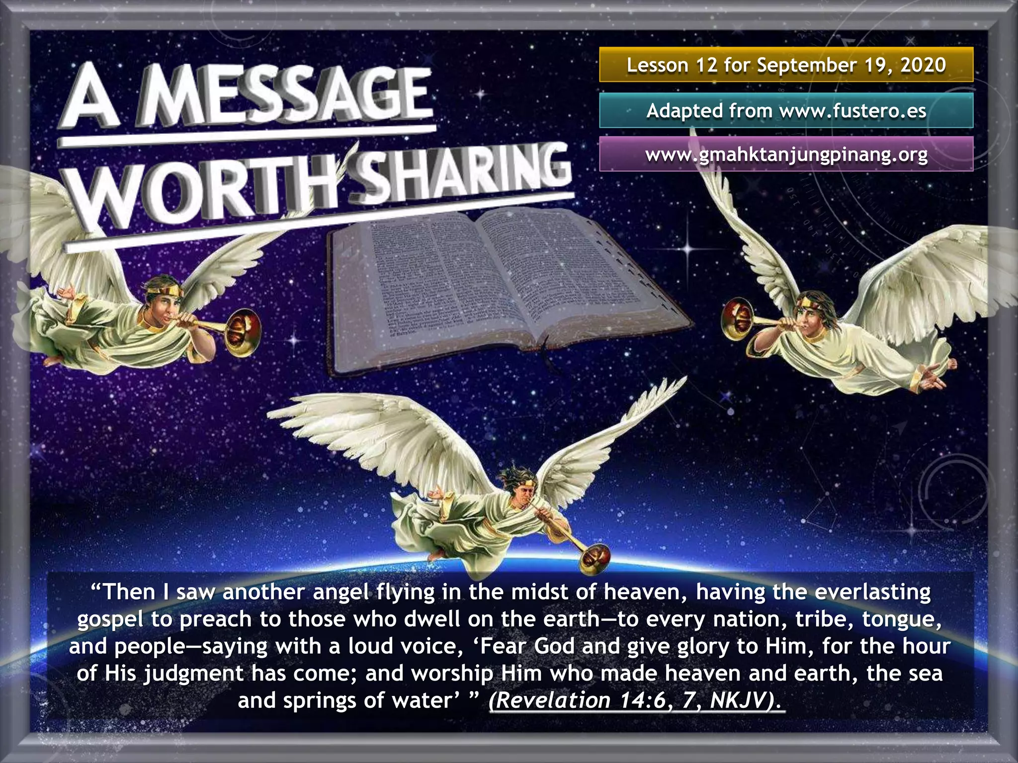 Sabbath school lesson 12 3rd quarter 2020 | PPTX