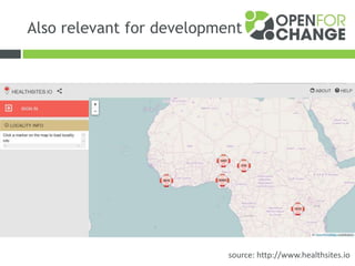 Also relevant for development
source: http://www.healthsites.io
 