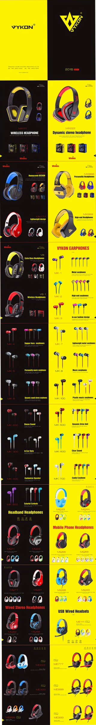 Headphone Catalog of October 2015