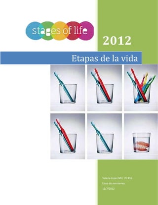 2012
Etapas de la vida




       Valeria Lopez Mtz 7C #16
       Liceo de monterrey
       11/7/2012
 