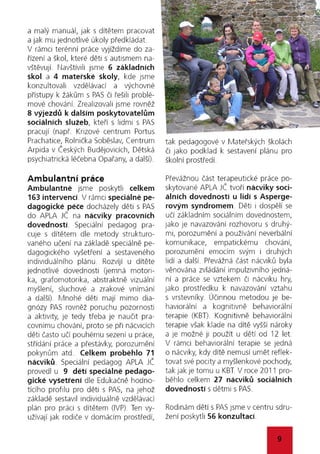 Výroční zpráva 2011 APLA Jižní Čechy, o.s.
