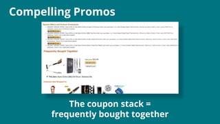Compelling Promos
The coupon stack =
frequently bought together
 