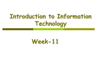Introduction to Information Technology Lecture Slides PPT | PPT