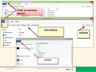 02/04/2015 @telier - Médiathèque de Lorient 155
Créer un nouveau
dossier
 