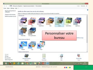 02/04/2015 @telier - Médiathèque de Lorient 165
Personnaliser votre
bureau
 