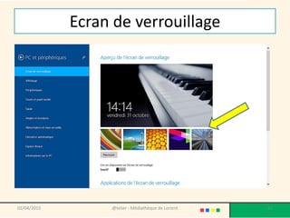 Ecran de verrouillage
02/04/2015 @telier - Médiathèque de Lorient 65
 