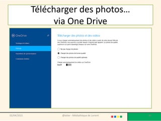 Télécharger des photos…
via One Drive
02/04/2015 @telier - Médiathèque de Lorient 80
 