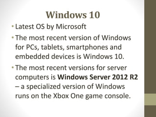 Windows operating system | PPTX