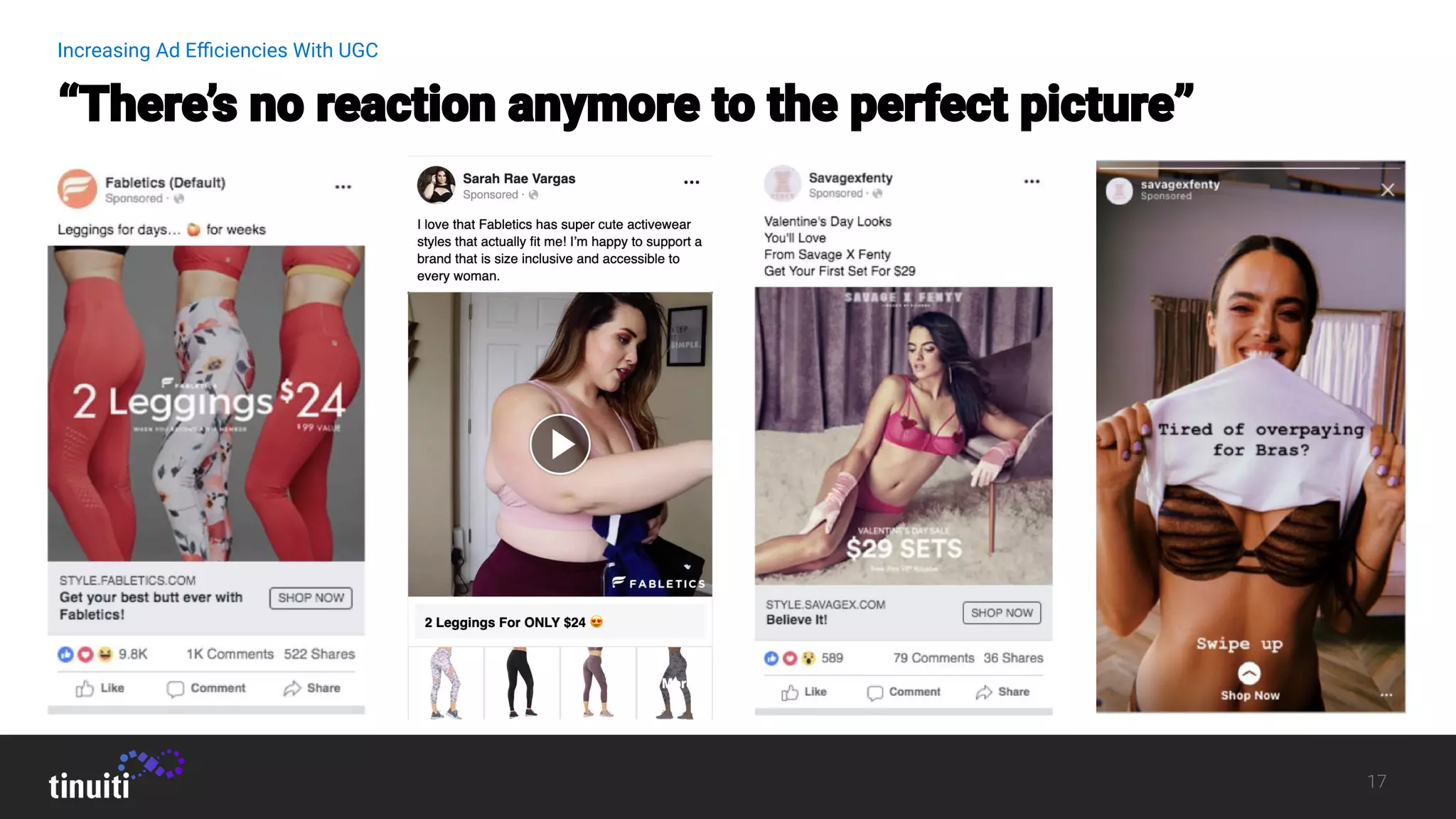 Increasing Ad Eﬃciencies With UGC
 