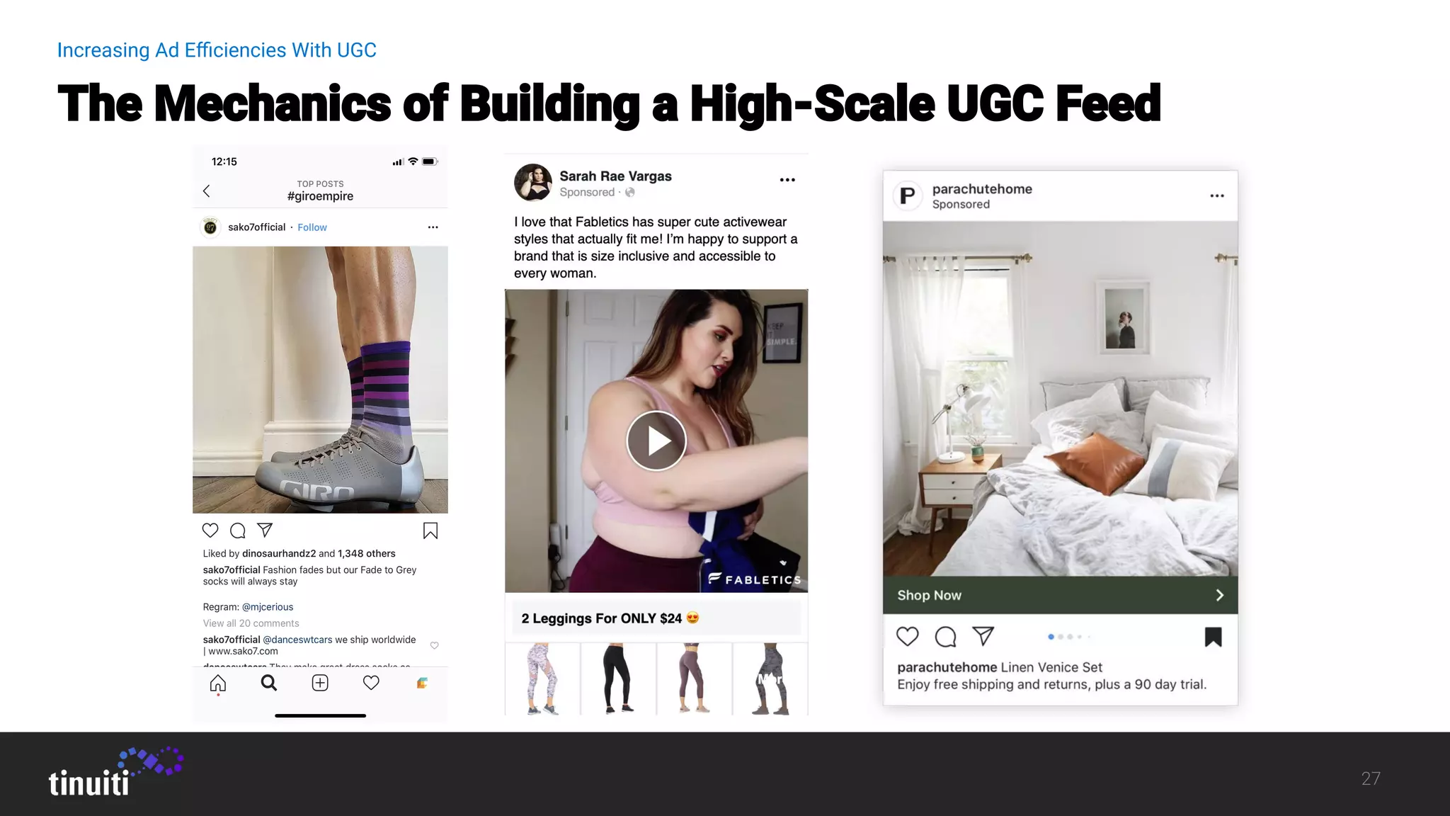 Increasing Ad Eﬃciencies With UGC
 